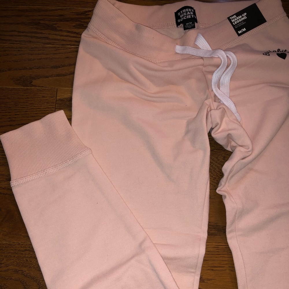 Warm-Up legging jogger pastel pink size Medium NWT - Picture 1 of 3